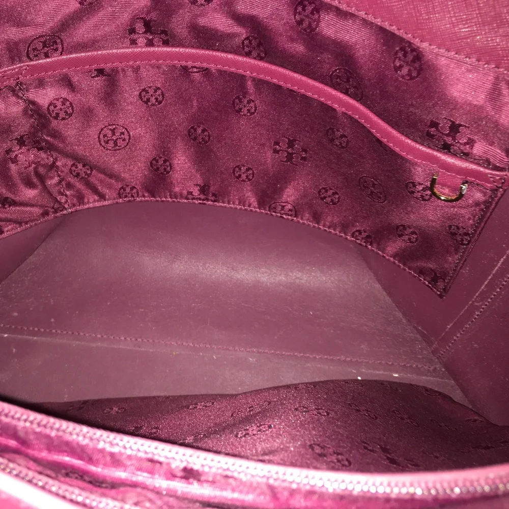 TORY BURCH Large York Tote Burgundy